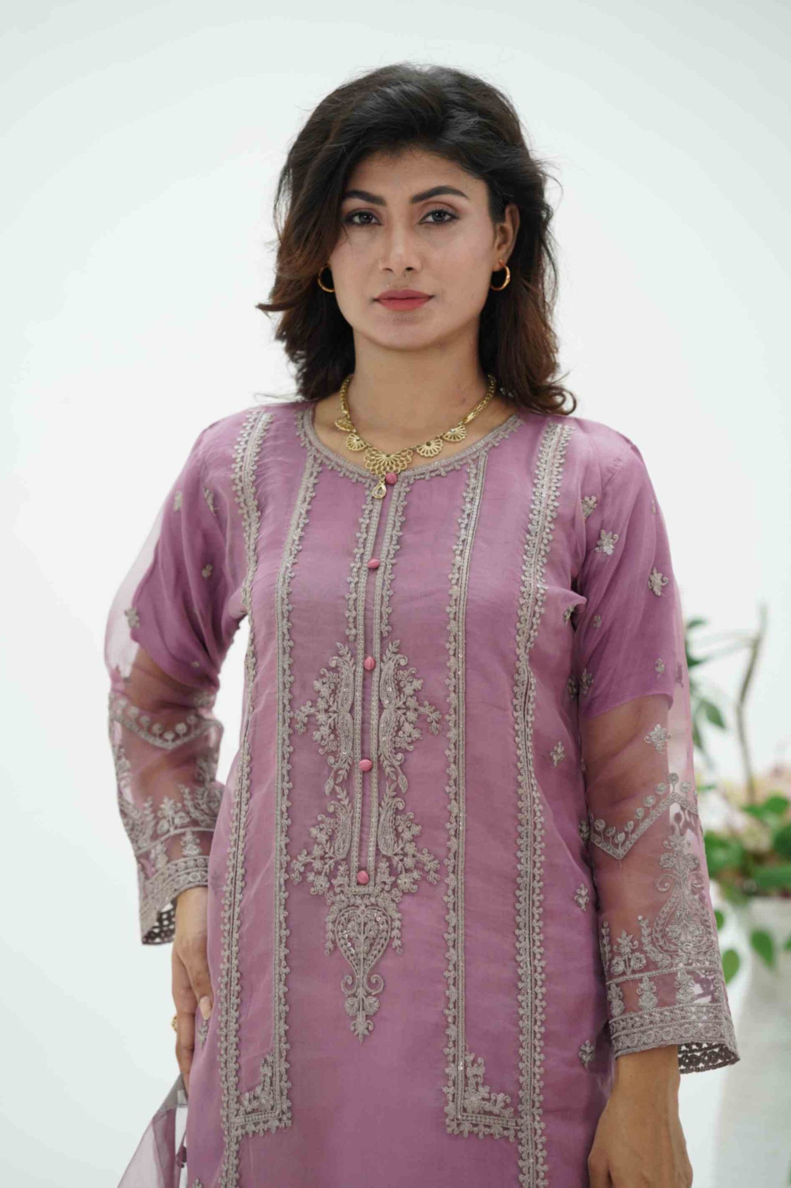 EMBROIDED ORGANZA OUTFIT | TK-0381