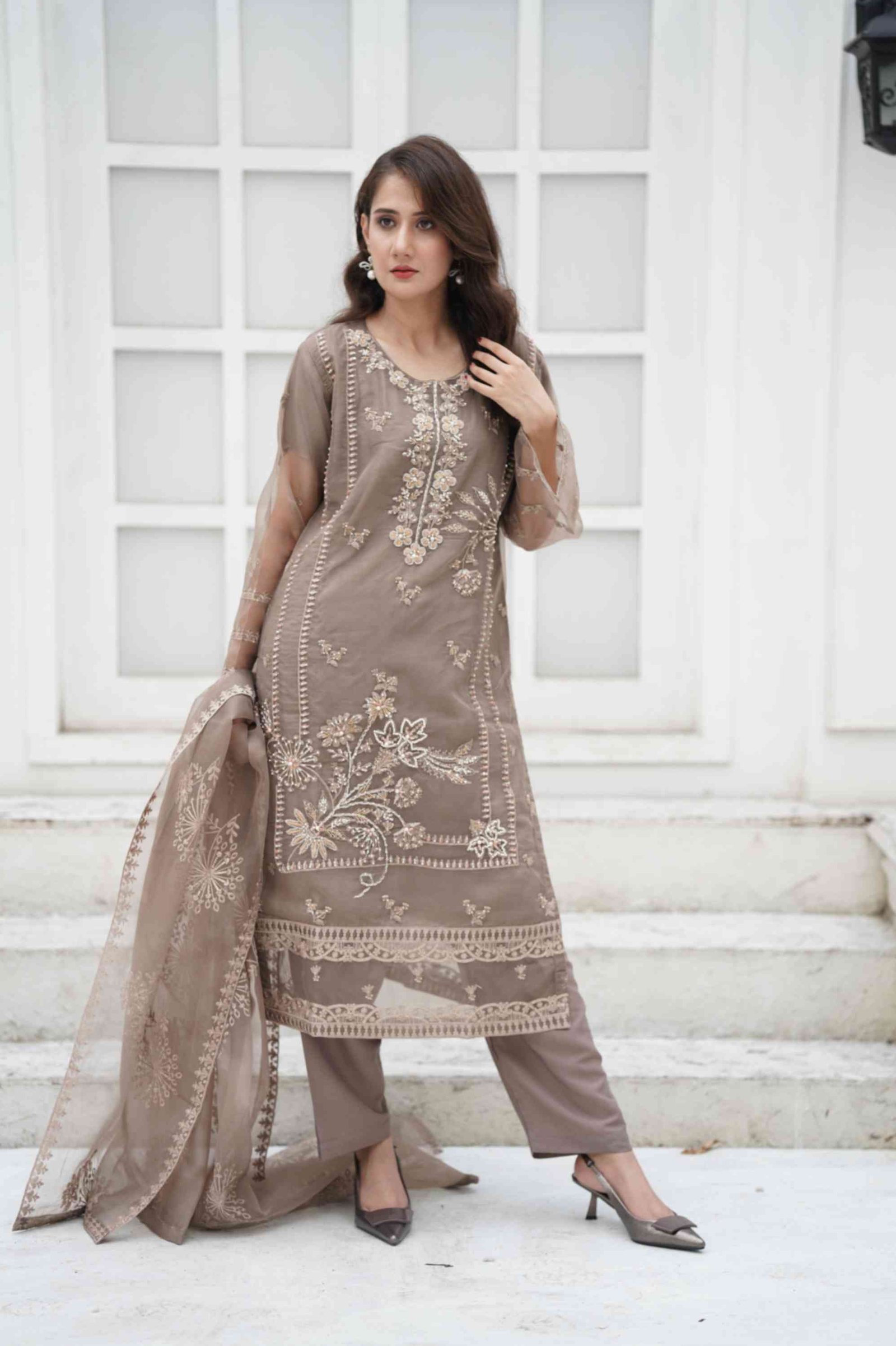 EMBROIDERED ORGANZA OUTFIT | TK-0409