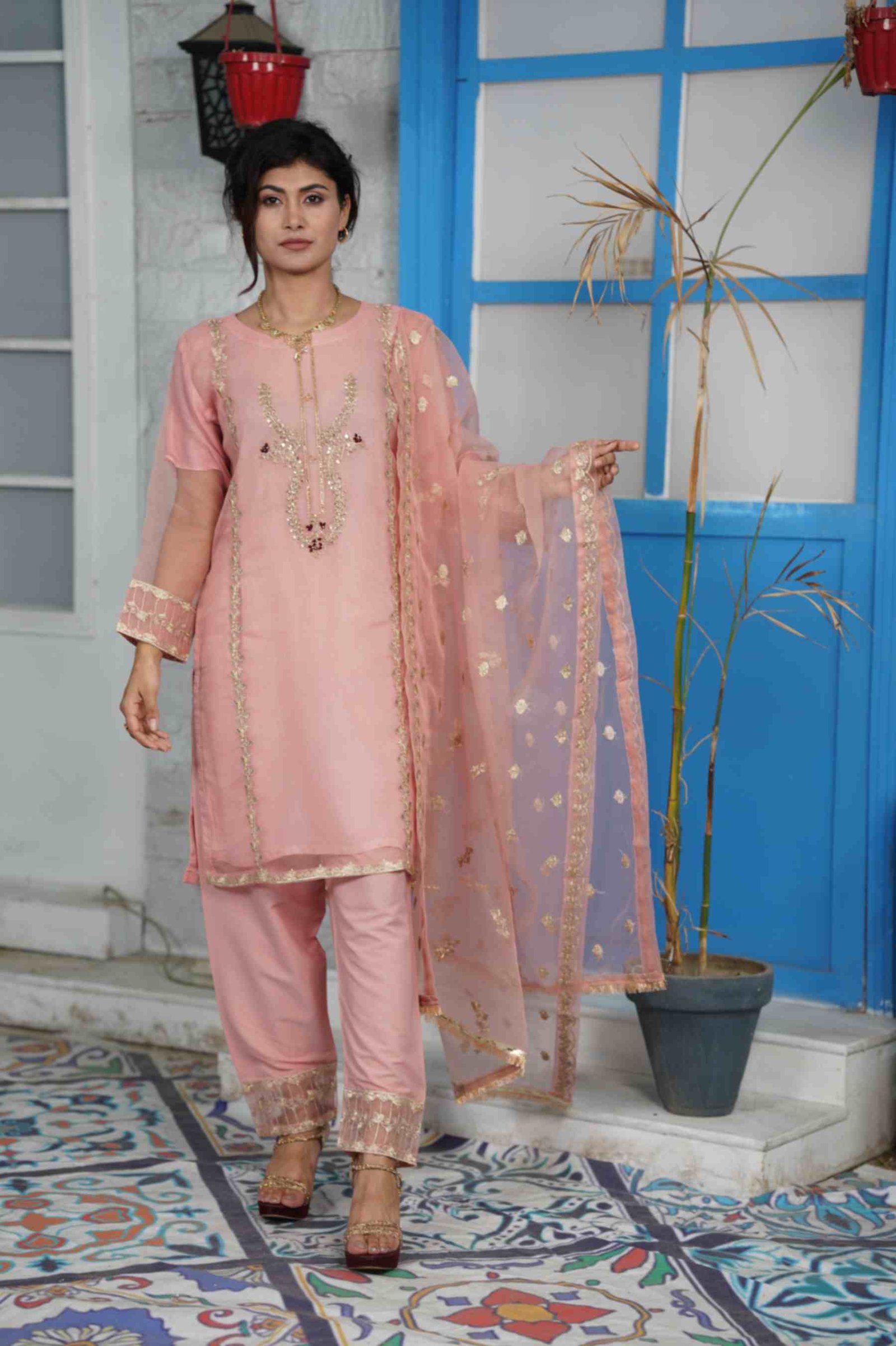 EMBROIDED ORGANZA OUTFIT | TK-0222