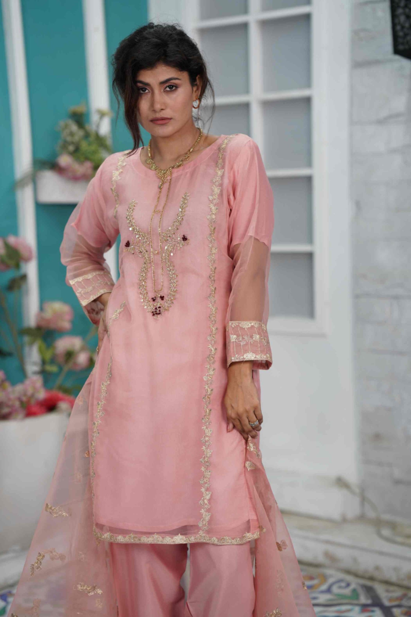 EMBROIDED ORGANZA OUTFIT | TK-0222